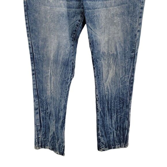 Company 81 Mens Jeans Skinny Bleach Acid Streaked Light Wash Blue 34 x 32 - Picture 9 of 14
